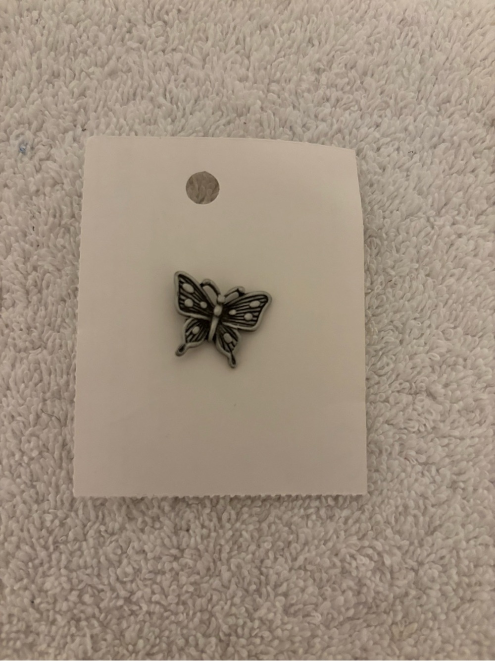 New vintage pewter butterfly pin